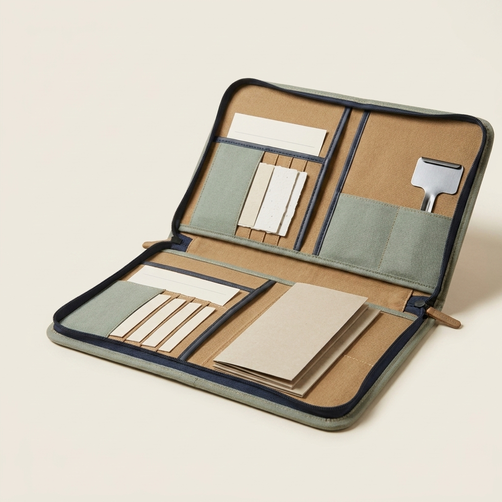 Compact garden planning folio.