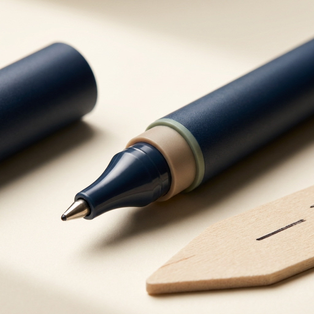 Fine-tip marker shown with a plant label.