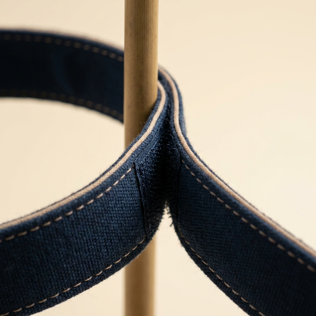 Close-up of the secure buckle and woven band.