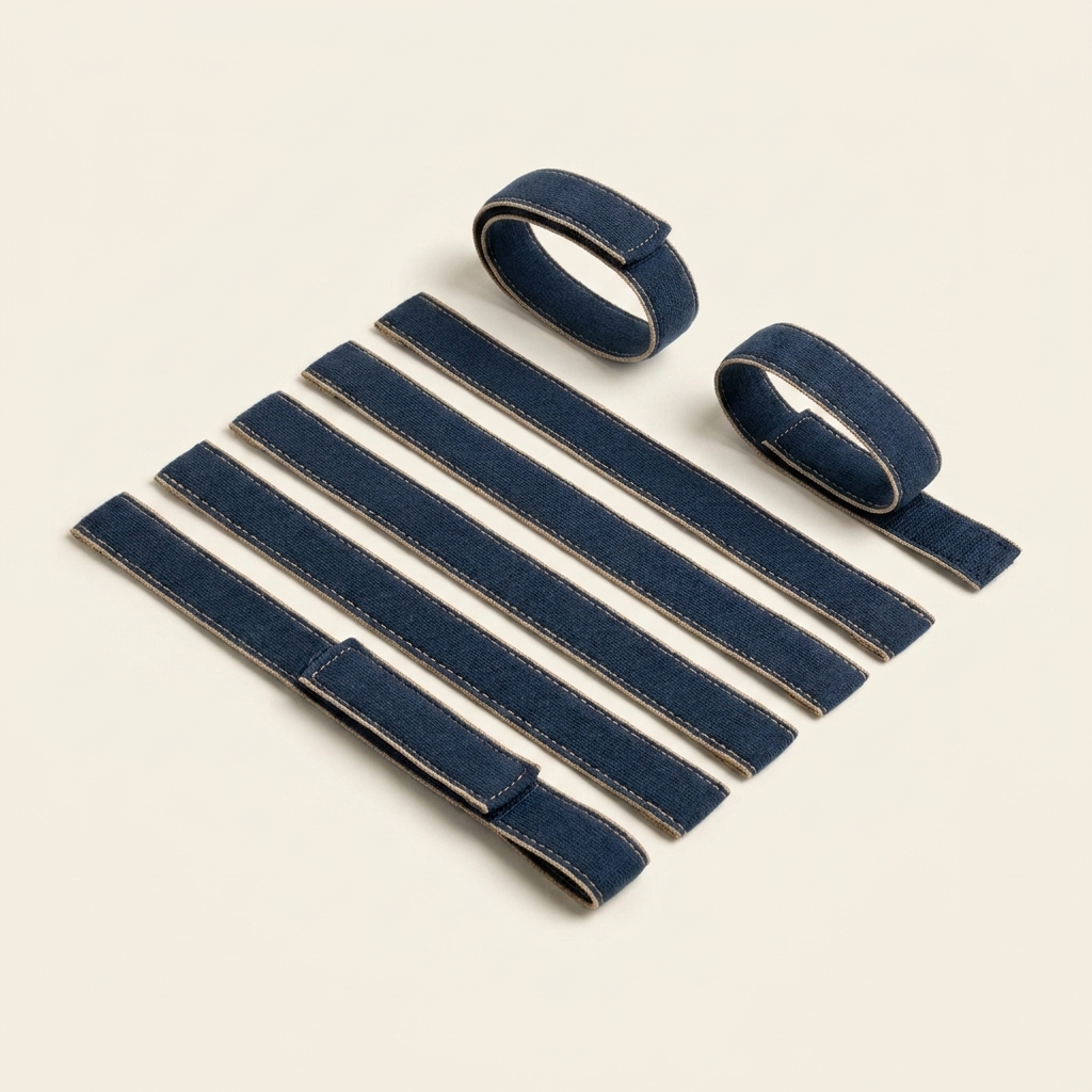 Two-piece adjustable strap set.